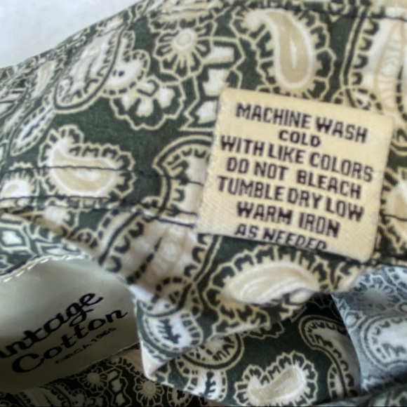 VINTAGE COTTON XL MENS CASUAL BUTTON DOWN - Picture 5 of 6